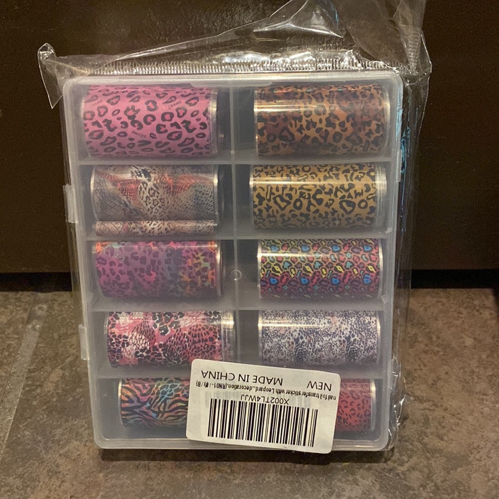 NEW Nail Foil Transfer Sticker with Leopard. New in package. - Picture 7 of 8